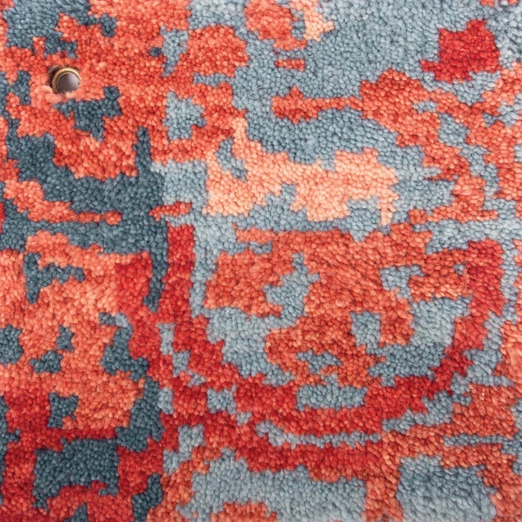 Medina Handmade Wool Navy/Red Area Rug