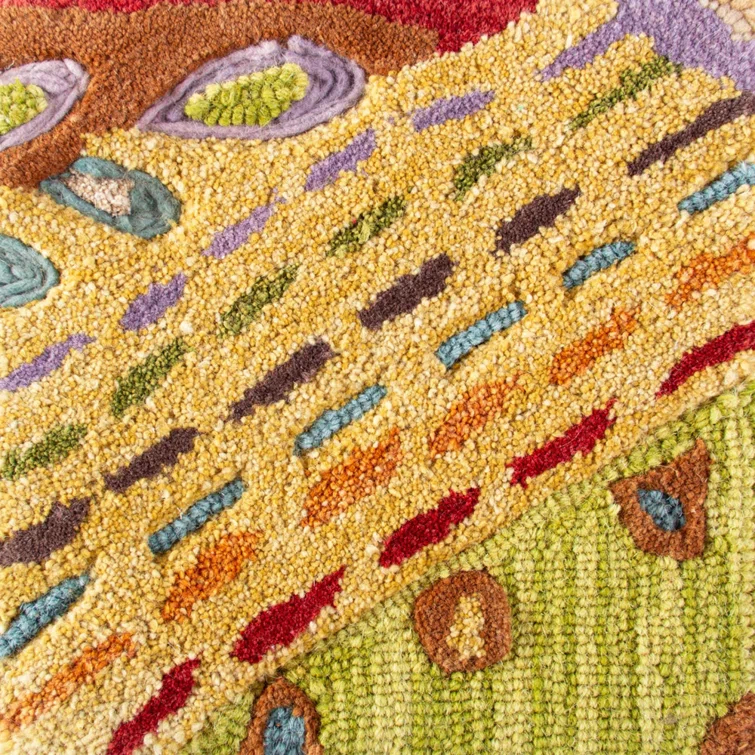 Art and Soul Handmade Tufted Wool Yellow/Green/Red Area Rug