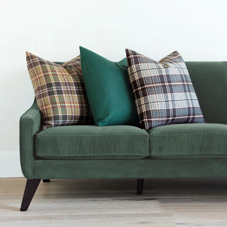Heathered Wool Wool Blend Reversible Throw Pillow