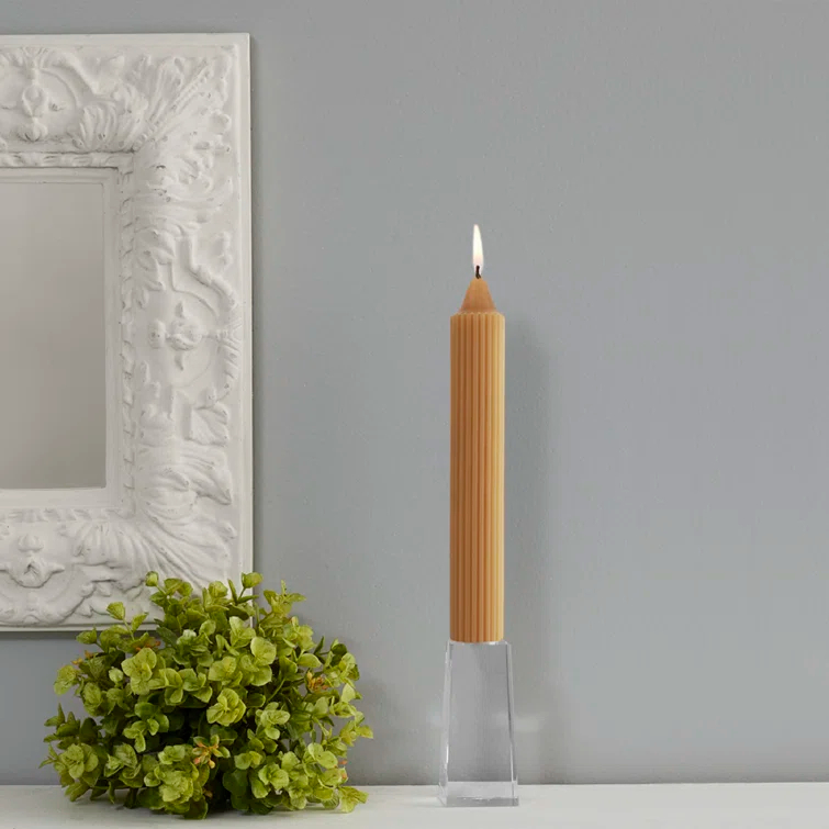 Grecian Collenette Unscented Taper Candle (Set of 4)