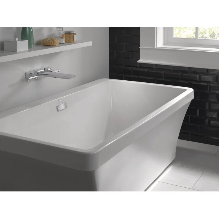 Pivotal Double Handle Wall Mounted Roman Tub Faucet