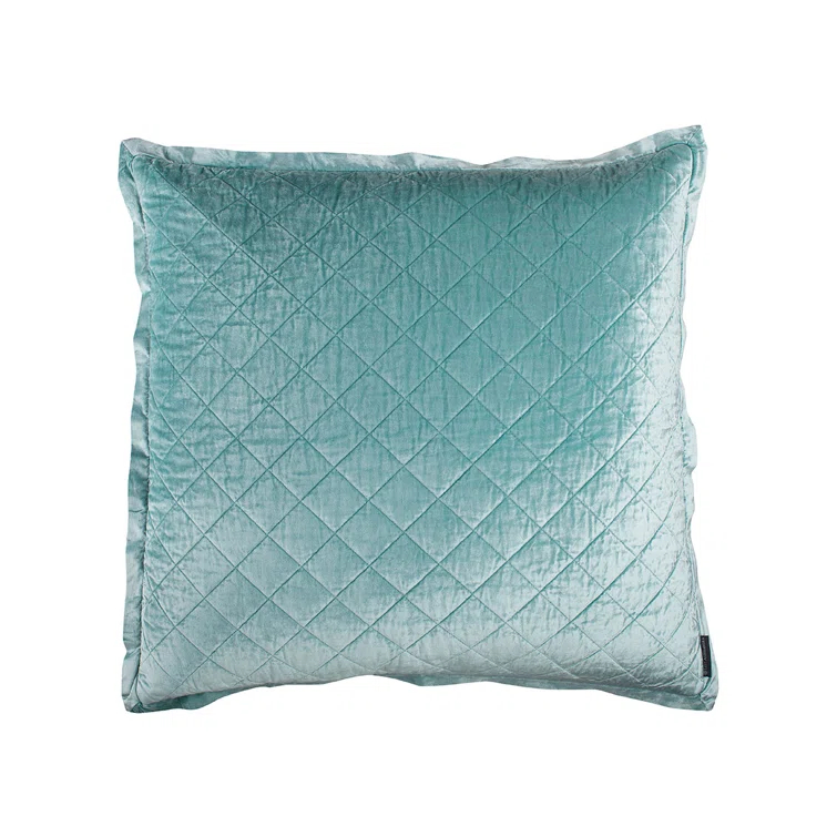 Lili Alessandra Chloe Velvet Feathers Geometric Euro Pillow | Wayfair