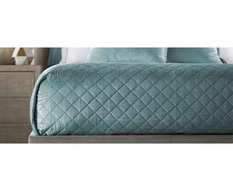 Lili Alessandra Chloe Modern & Contemporary Velvet Coverlet