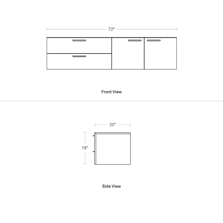Shale 2 - Drawer Solid Wood Dresser