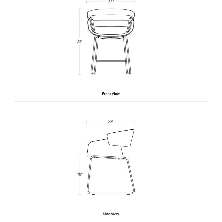 Racer 18'' H Sunbrella® Upholstered Armchair
