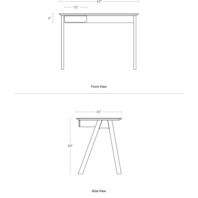 Stash Solid Wood Writing Desk