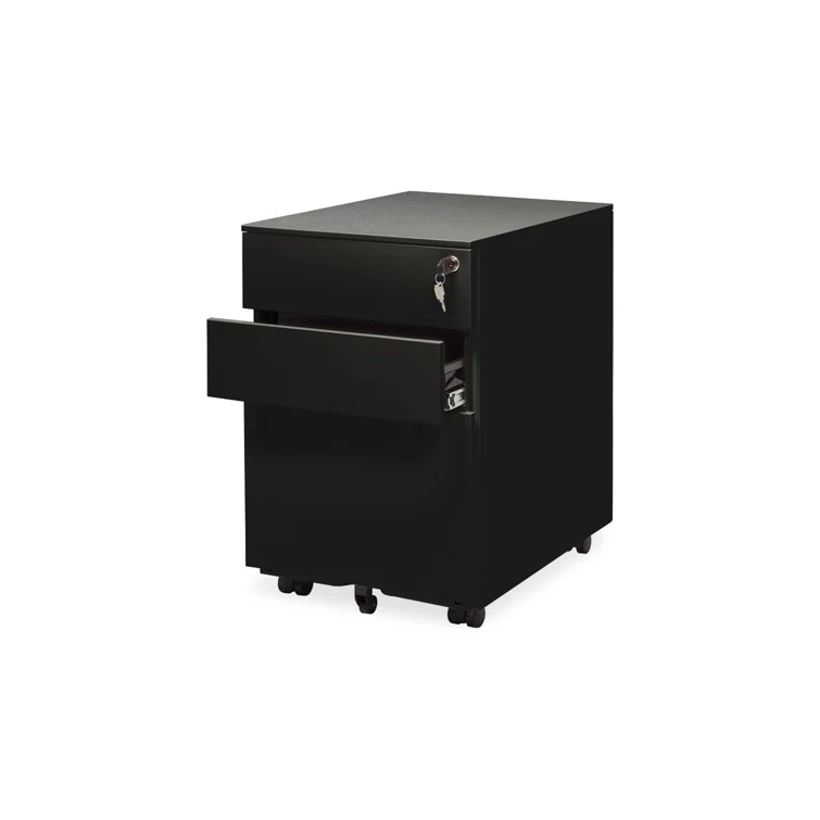 Blu Dot No. 1 15.25'' Wide 3 -Drawer Mobile Steel File Cabinet