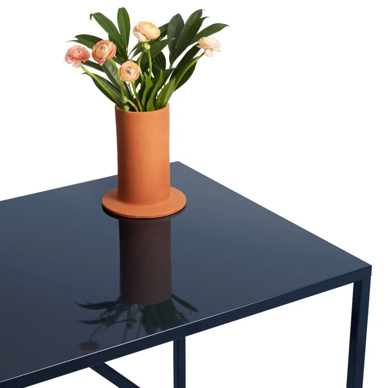 Strut Walnut Metal Base Dining Table