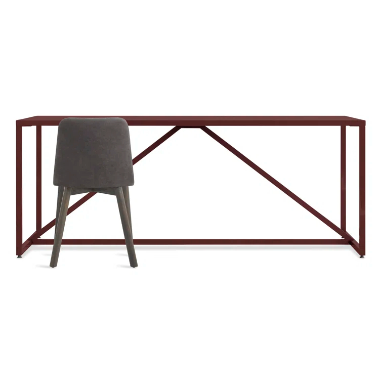Blu Dot Strut Walnut Metal Base Dining Table