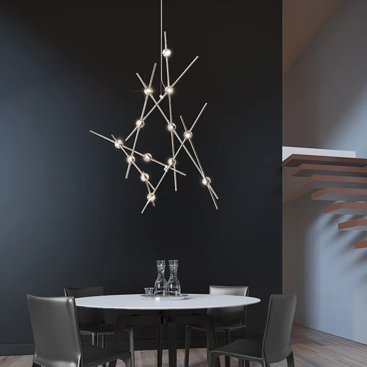 SONNEMAN Constellation® 13 - Light Dimmable LED Sputnik Modern Linear Chandelier
