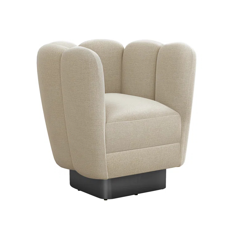 Gallery Upholstered Swivel Barrel Chair