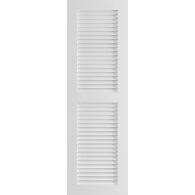 True Fit PVC Two Equal Louver Shutters