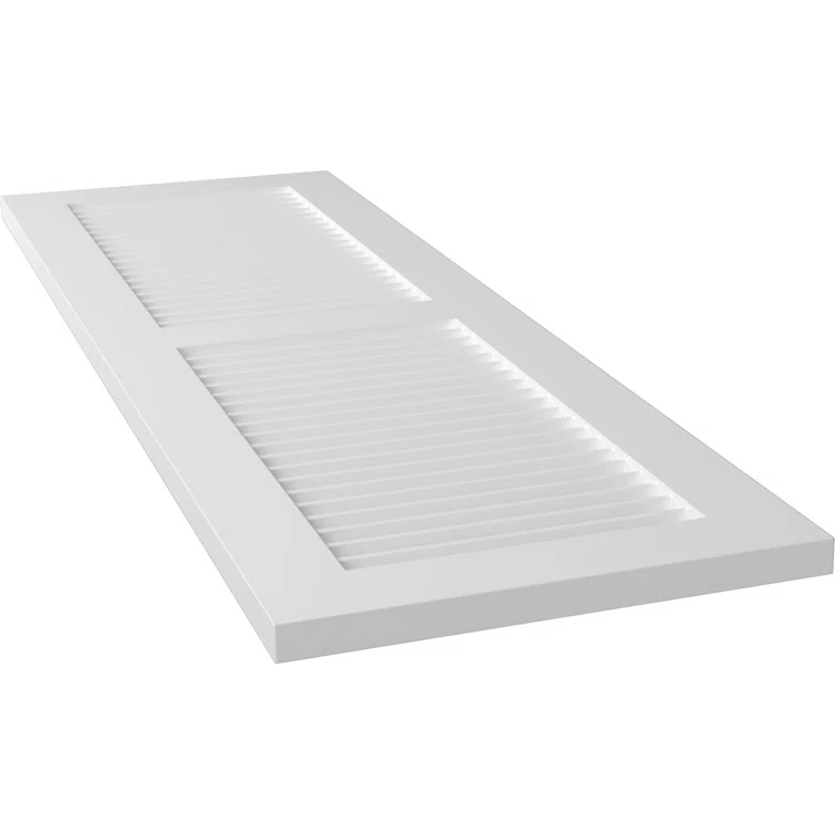 True Fit PVC Two Equal Louver Shutters