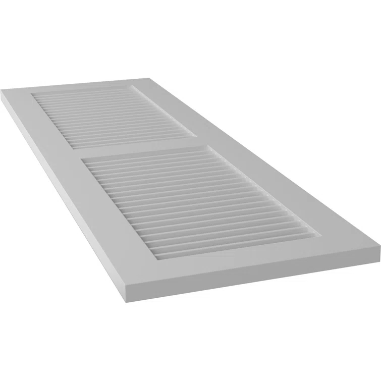 True Fit PVC Two Equal Louver Shutters
