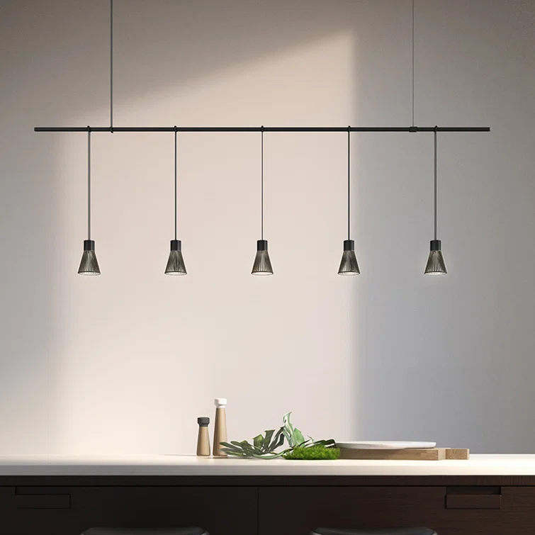 Suspenders® 5 - Light Satin Black LED Kitchen Island Pendant