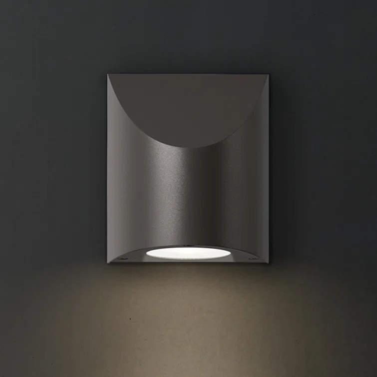 Shear 6.25'' Textured Bronze LED Outdoor Sconce with Acrylic Diffuser