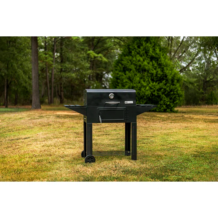 Charbroil American Gourmet Sante Fe 615 Charcoal Grill with Side Shelves