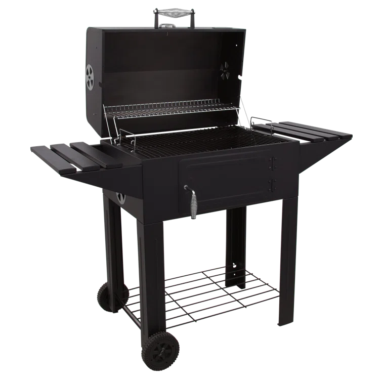 Charbroil American Gourmet Sante Fe 615 Charcoal Grill with Side Shelves