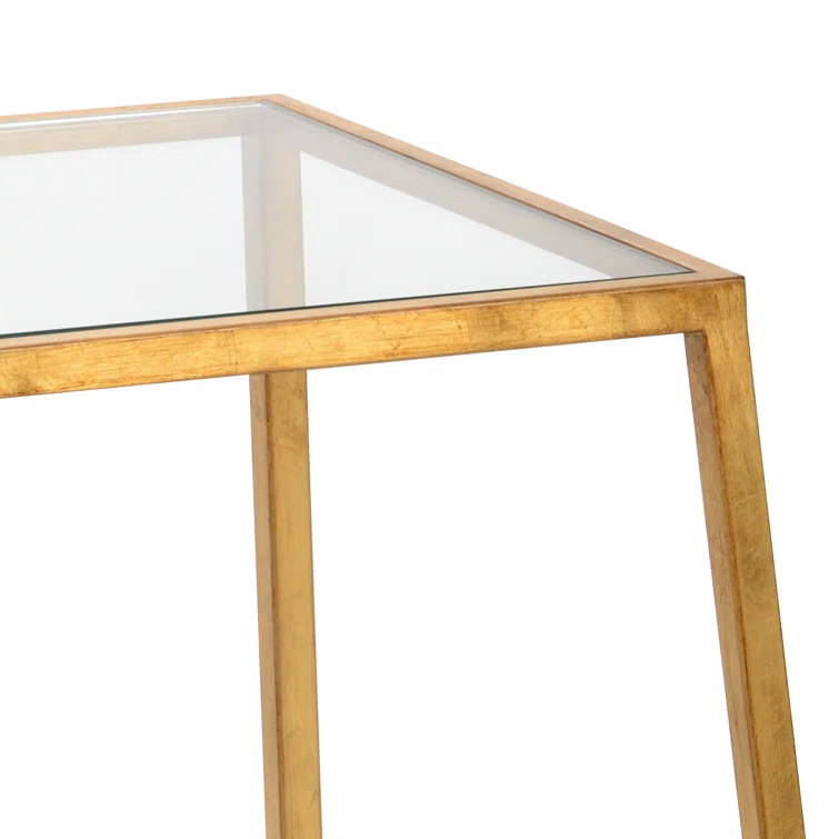 Chelsea House Bauhaus Glass Top End Table
