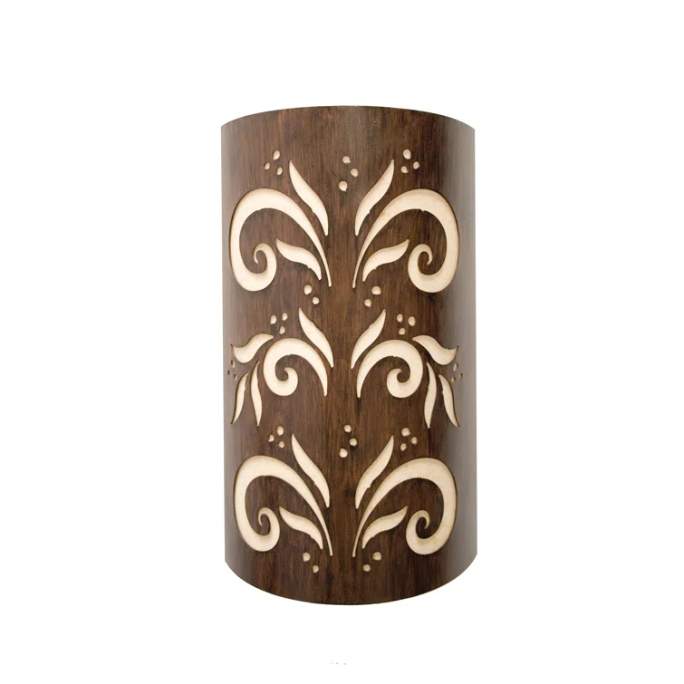 Rustic Iron Floral Design 2-Light Wall Sconce