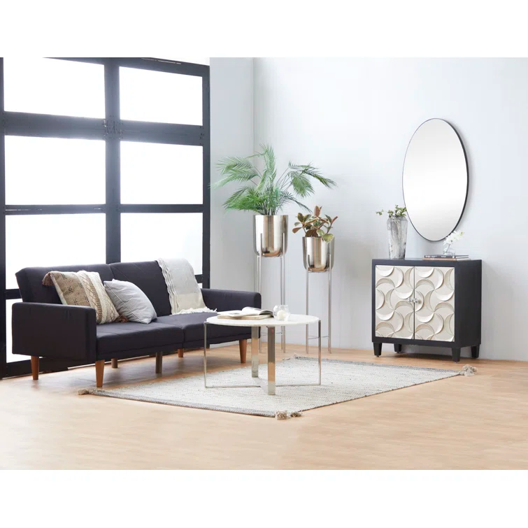 CosmoLiving by Cosmopolitan 2 - Piece Silver Metal Tall Indoor Outdoor Dome Indoor Outdoor Planter with Removable Stand Set