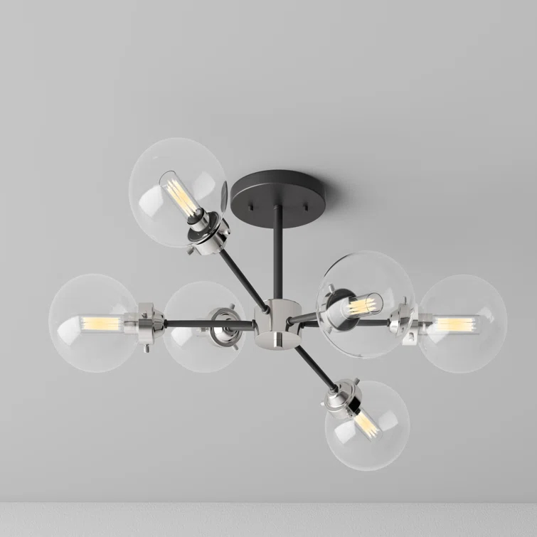 Blevins Glass Semi Flush Mount