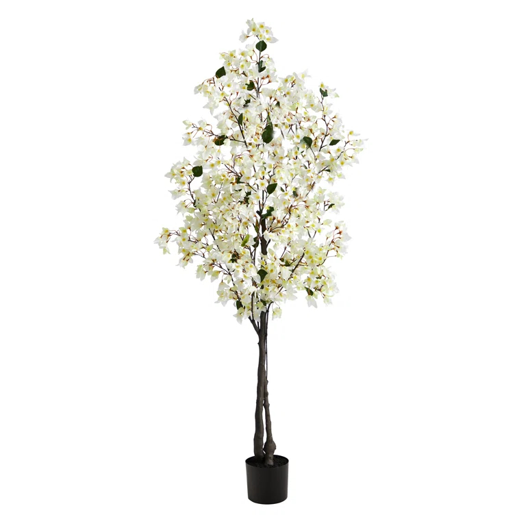 Primrue Faux Flowering Tree in Planter