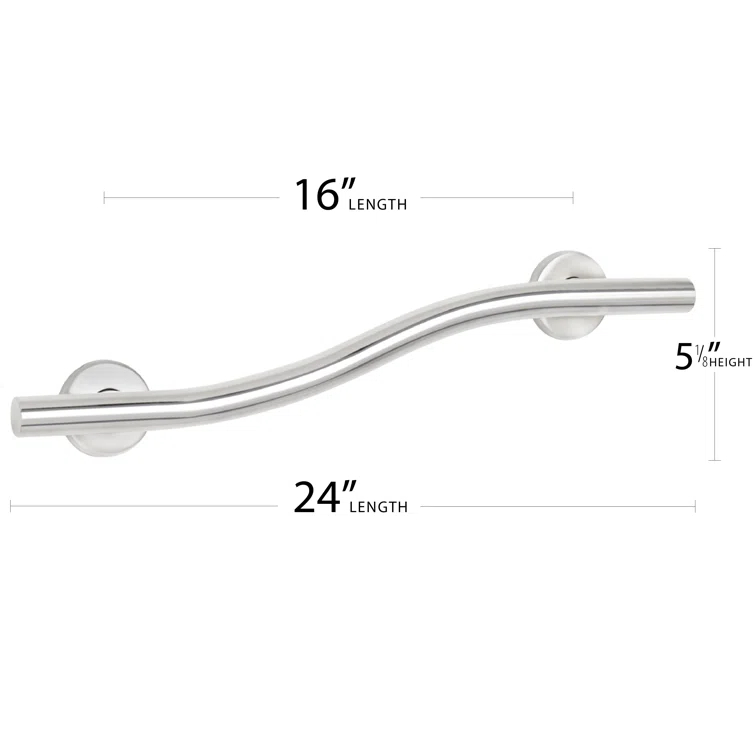 Lifestyle & Wellness Stainless Steel Wave Grab Bar