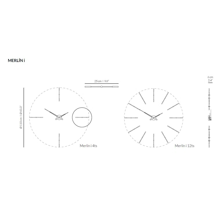 Merlin Metal Wall Clock