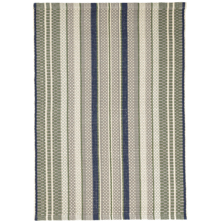 Bay Stripe Handwoven Cotton Rug