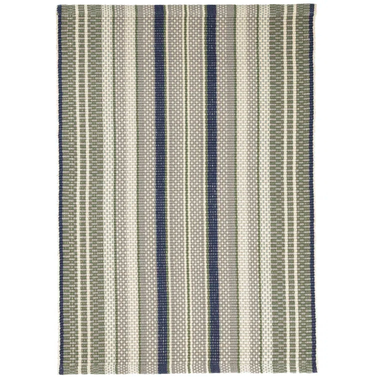 Bay Stripe Handwoven Cotton Rug