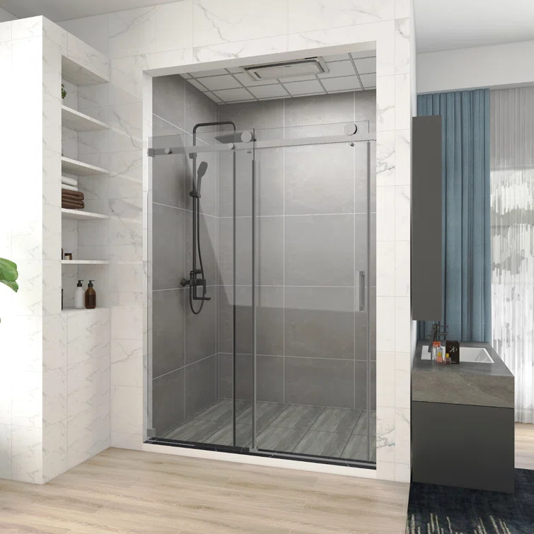 60'' W 76'' H Frameless Rectangle Shower Enclosure
