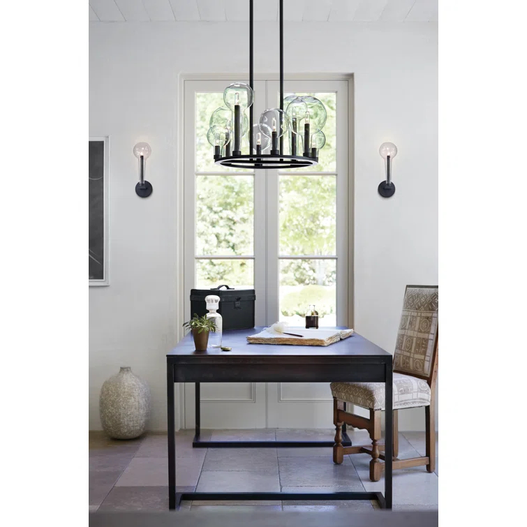 Hennig Ring Chandelier - Black / 24"Dia