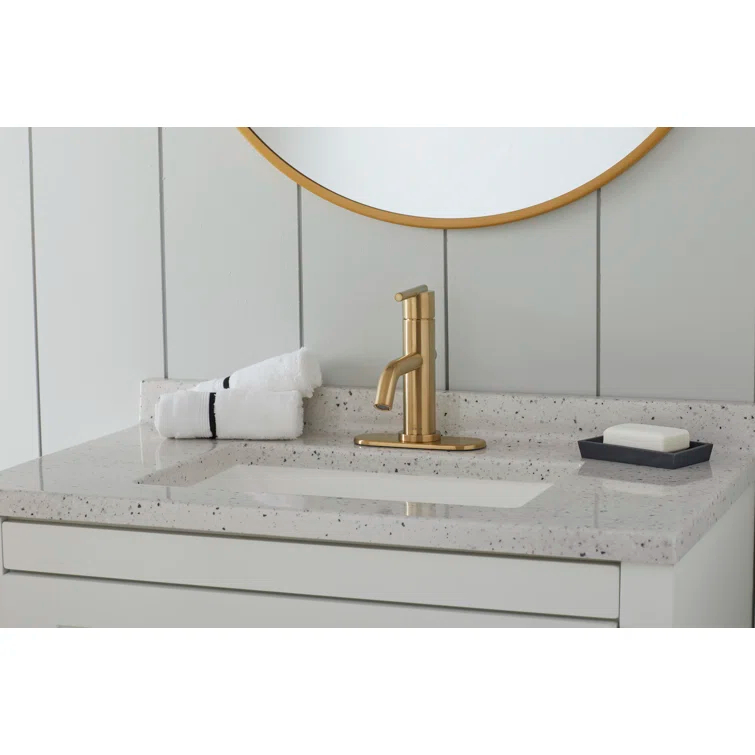 Parma Single Hole Bathroom Faucet with Drain Assembly
