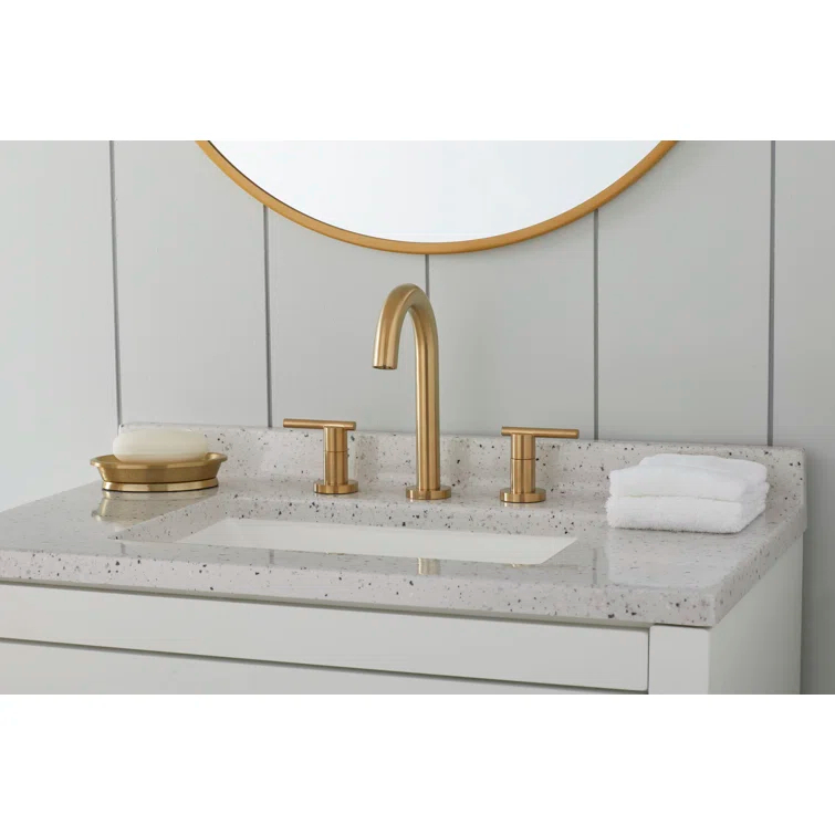 Parma 2-Handle Widespread Bathroom Faucet with Metal Touch Down Drain