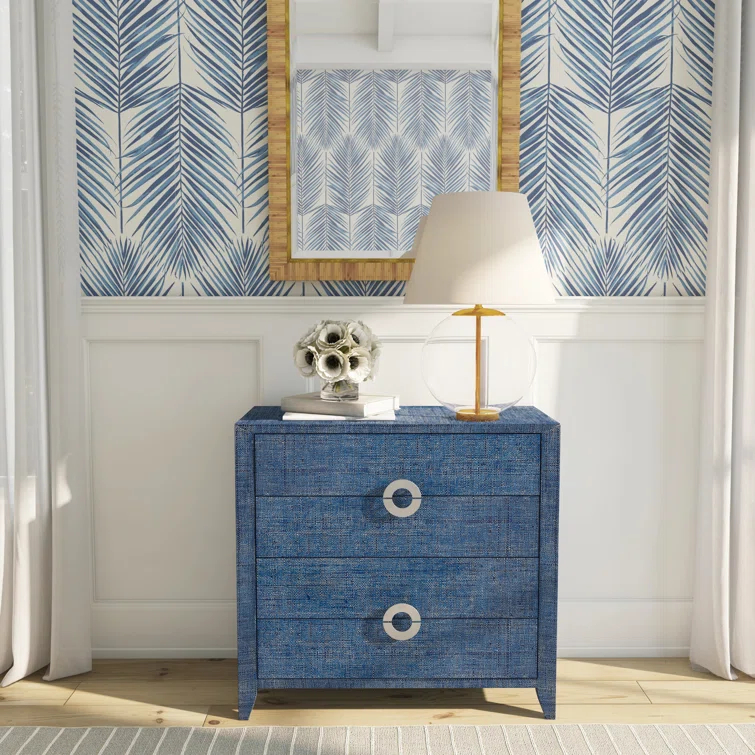 Butler Amelle 4-Drawer Raffia Accent Chest & Reviews | Perigold