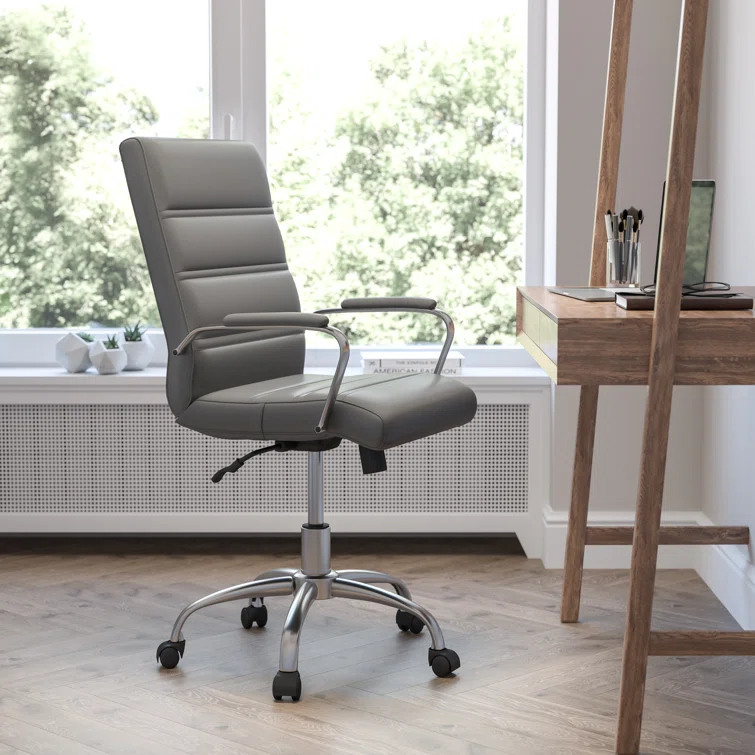 Whitney Ergonomic Upholstered Mid-Back Swivel Office Chair