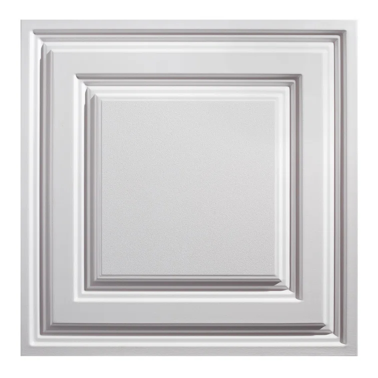 Waterproof Designer Series 24'' L x 24'' W Textured Vinyl Drop-In Ceiling Tile