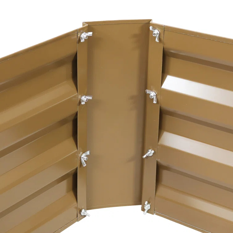 Ippolito Rectangular Galvanized Steel Raised Garden Bed