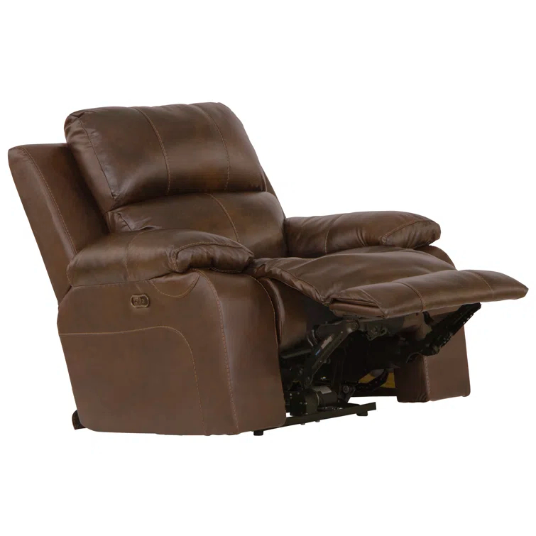 Akylah 42" Wide Leather Match Rocker Standard Recliner