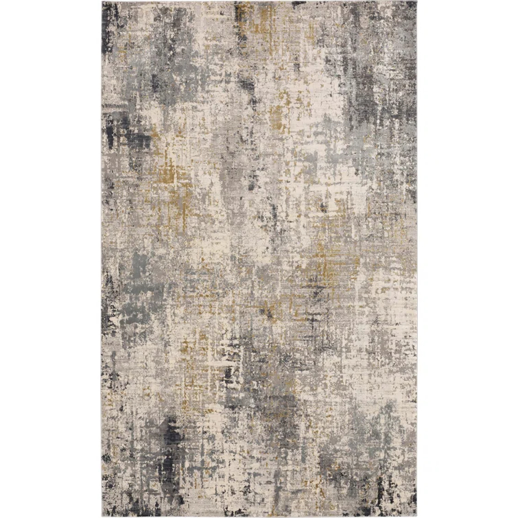 Marseille Gray/Cream Modern Abstract Area Rug
