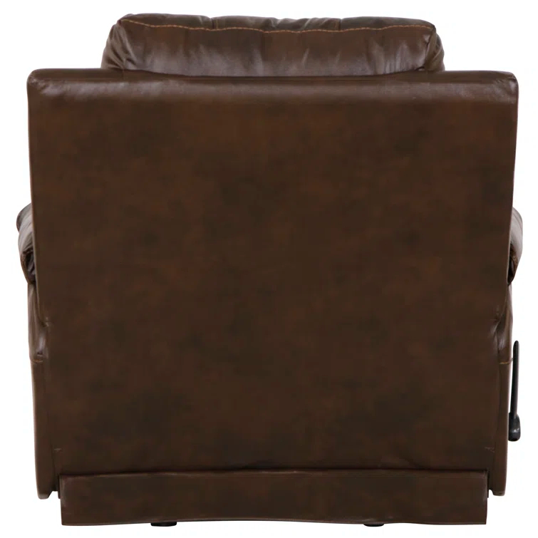 Akylah 42" Wide Leather Match Rocker Standard Recliner
