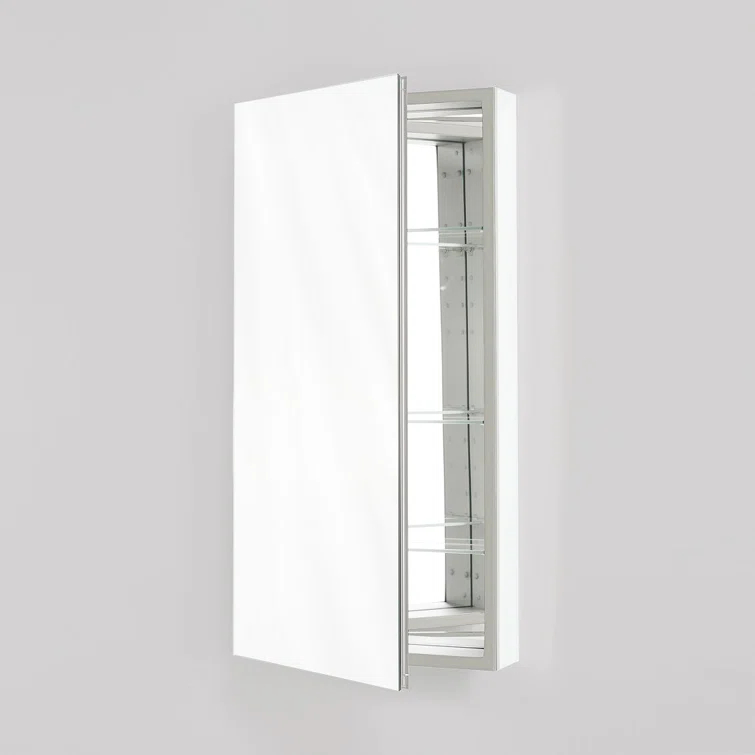 M Series Recessed Framed Medicine Cabinet with 3 Adjustable Shelves and LED Lighting
