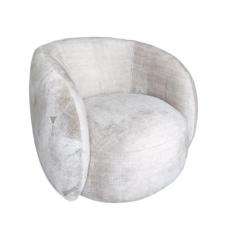 Napoli Upholstered Swivel Barrel Chair
