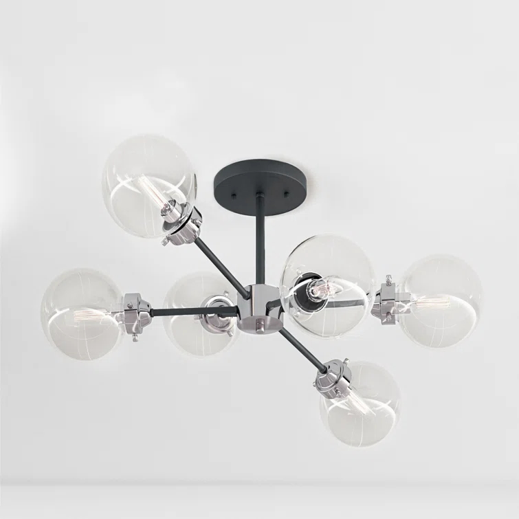 Blevins Glass Semi Flush Mount
