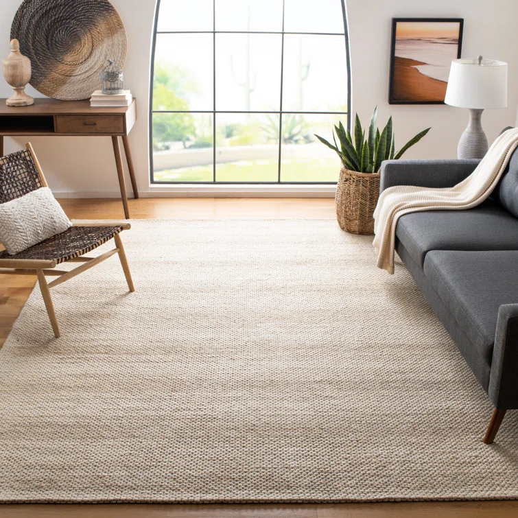 Jared Handmade Beige/Brown Rug