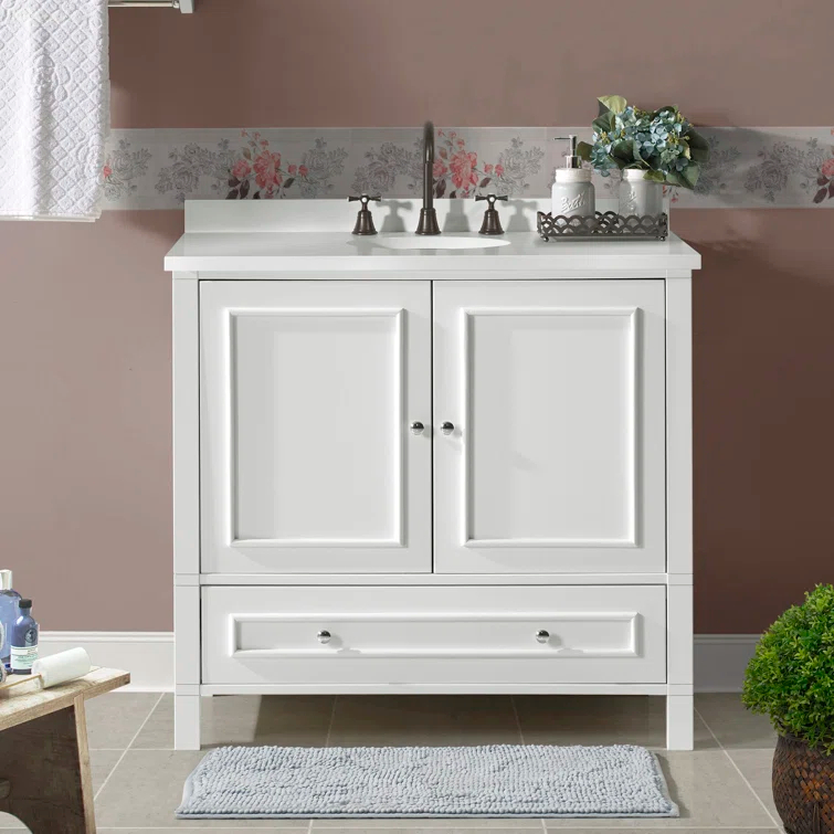 Williamsburg 36"W Transitional Style Vanity Cabinet With Soft Close Doors And Drawers