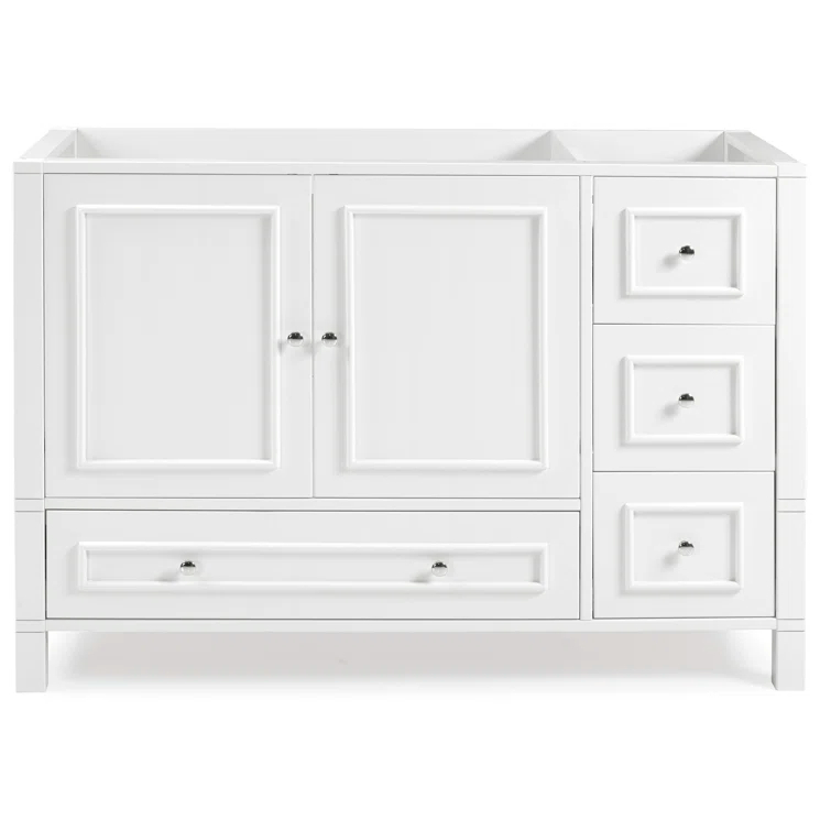 Williamsburg 48 Inch Bathroom Vanity, Freestanding Cabinet Without Sink, Large Wood Vanity with Soft-Close Doors