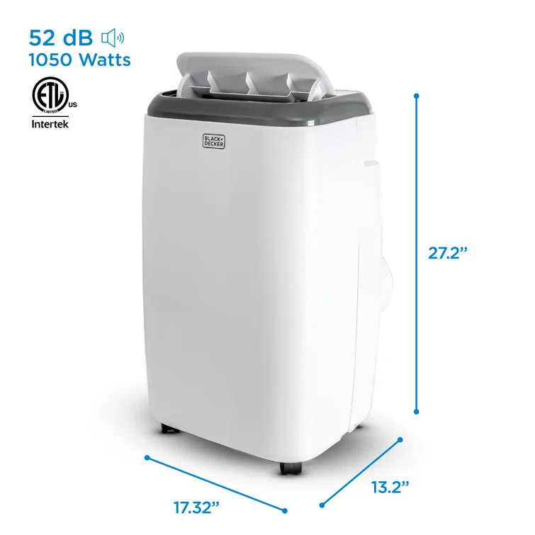 BPP Series BLACK+DECKER 10,000 BTU Portable Air Conditioner with Remote Control, White
