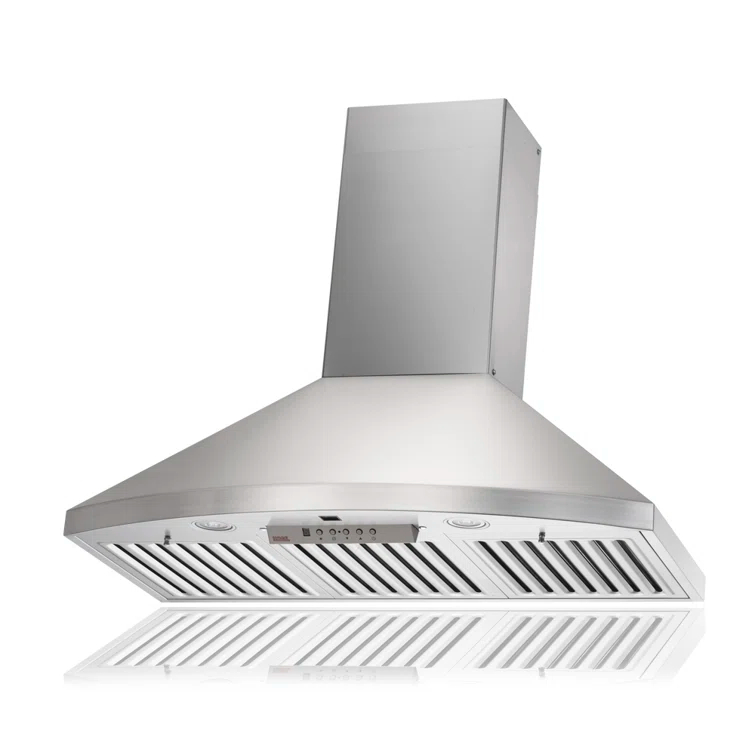 Kobe Range Hoods 36" Stainless Steel 800 CFM Ducted (Vented) Wall Range Hood with Baffle Filter